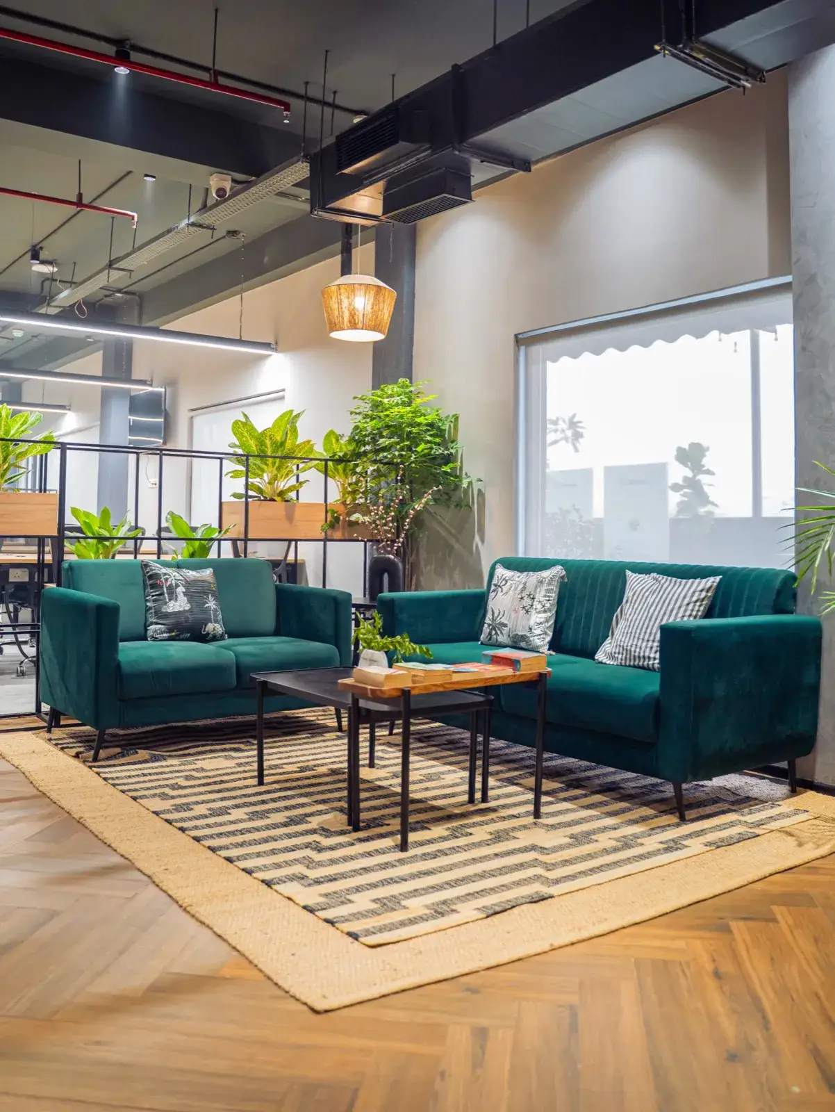 Lounge seating in an AIHP managed office in Gurgaon