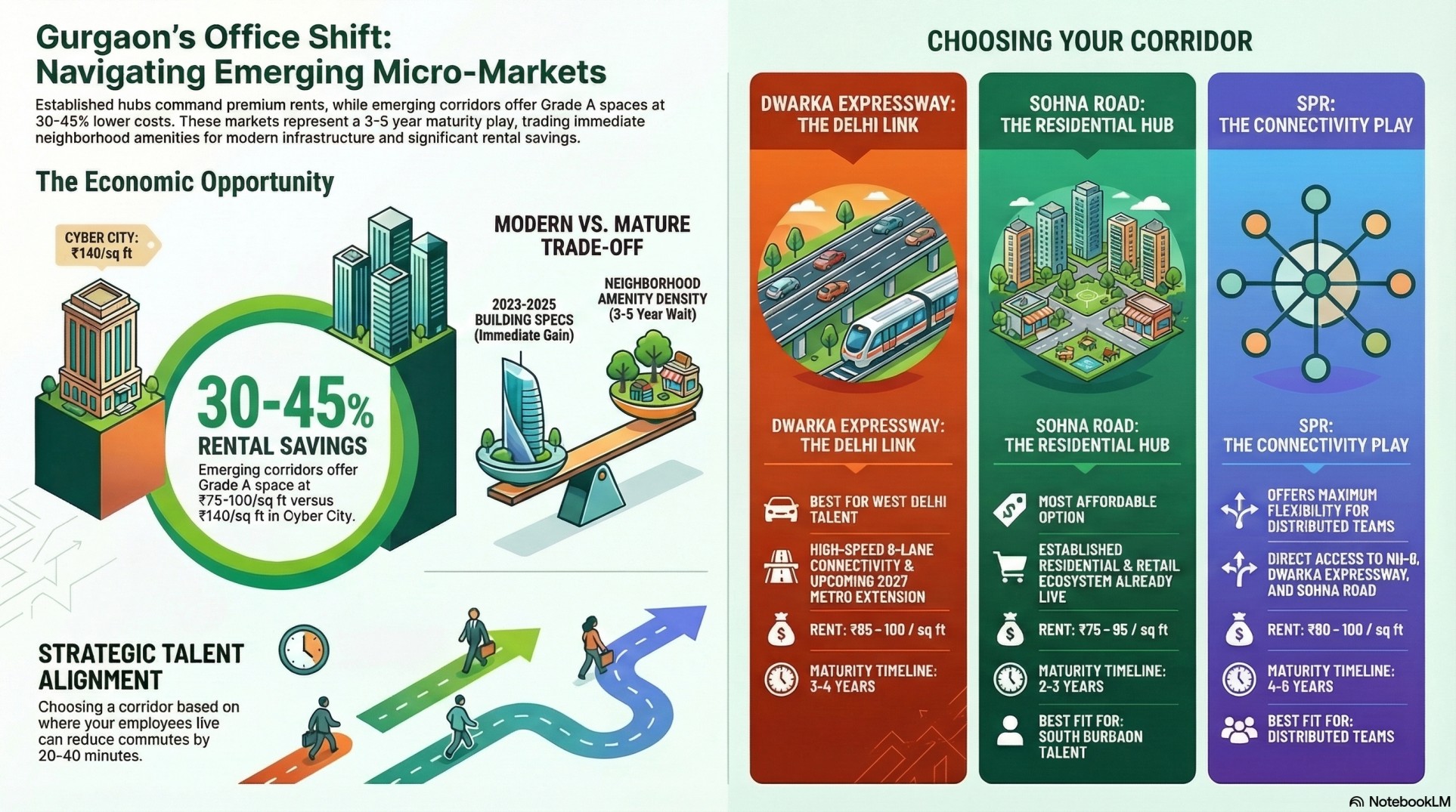 Growing office districts in Gurgaon